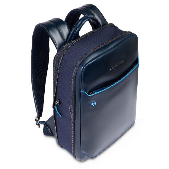 Piquadro Blue Square Daypack Protection RFID Cuir 37 cm Compartiment pour ordinateur portable