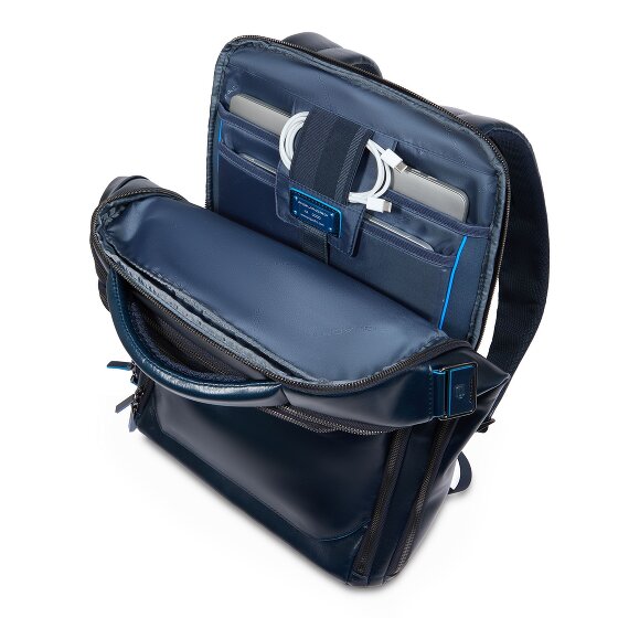 Piquadro Blue Square Daypack Cuir 42 cm Compartiment pour ordinateur portable