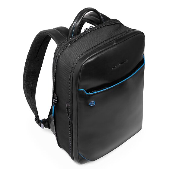 Piquadro Blue Square Daypack Protection RFID Cuir 37 cm Compartiment pour ordinateur portable