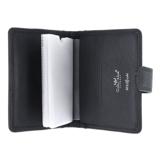 Golden Head Polo Étui pour cartes de crédit Protection RFID Cuir véritable 8 cm