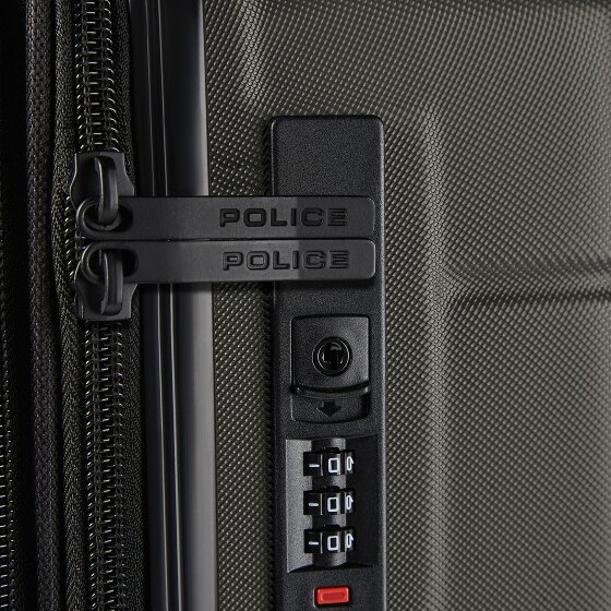 Police London 4 roues Valise cabine 64 cm avec soufflet d'extension