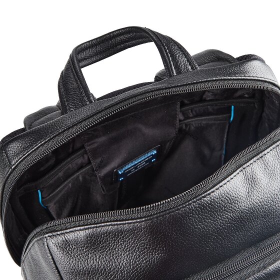 Piquadro Daypack Cuir véritable 39 cm Compartiment ordinateur