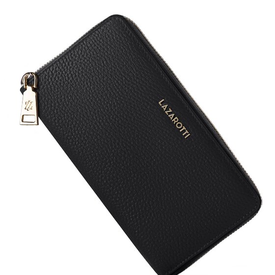 Lazarotti Bologna Leather XL Porte-monnaie zip-around en cuir 19 cm