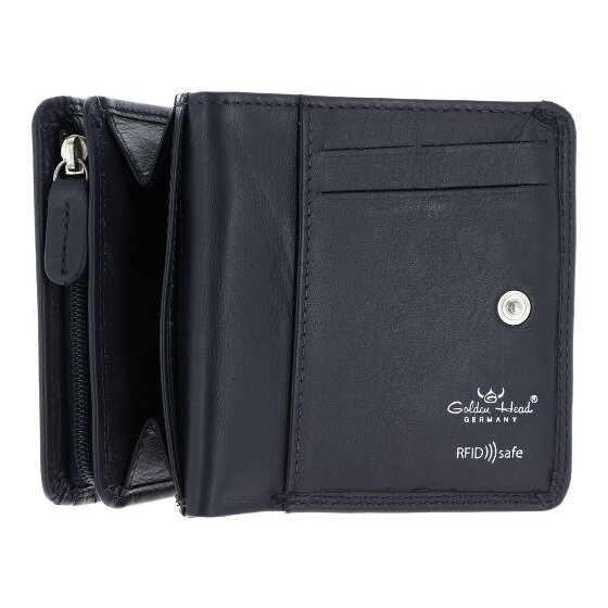 Golden Head Polo Porte-monnaie Protection RFID Cuir véritable 10 cm