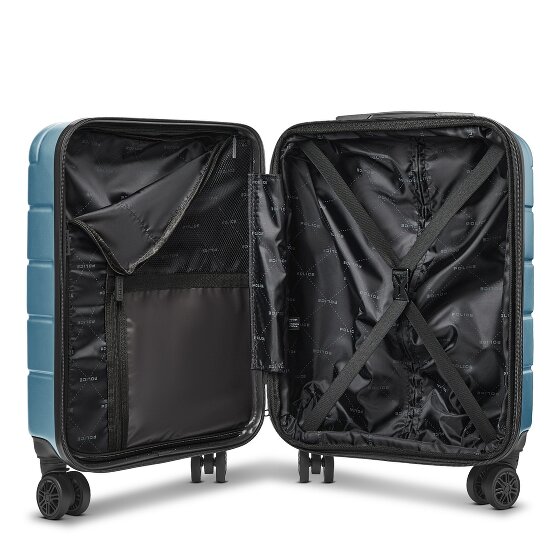 Police Dublin 4 roues Valise cabine S 54 cm Compartiment ordinateur avec soufflet d'extension