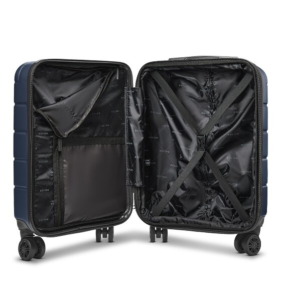 Police Dublin 4 roues Valise cabine S 54 cm Compartiment ordinateur avec soufflet d'extension