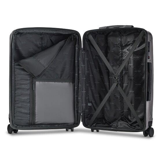 Police New York 4 roues Valise cabine M 62 cm avec soufflet d'extension