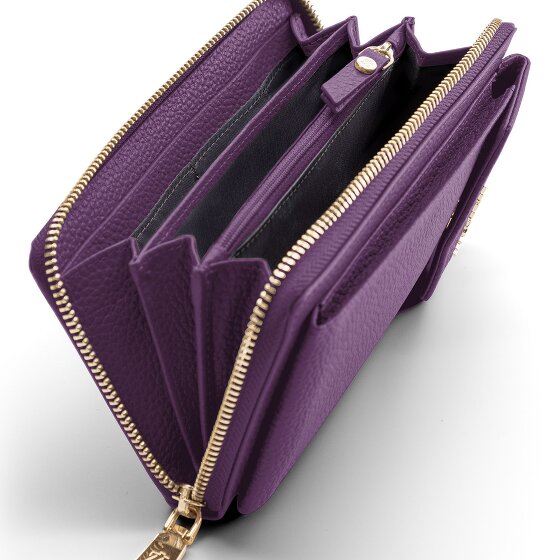 Lazarotti Bologna Leather Zip-Around Porte-monnaie Porte-téléphone en cuir 19 cm