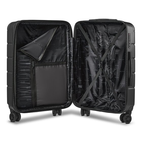 Police Dublin 4 roues Valise cabine M 64 cm avec soufflet d'extension