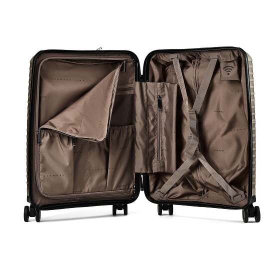 Stratic Bright + 4 roues Valise cabine 55 cm Compartiment ordinateur