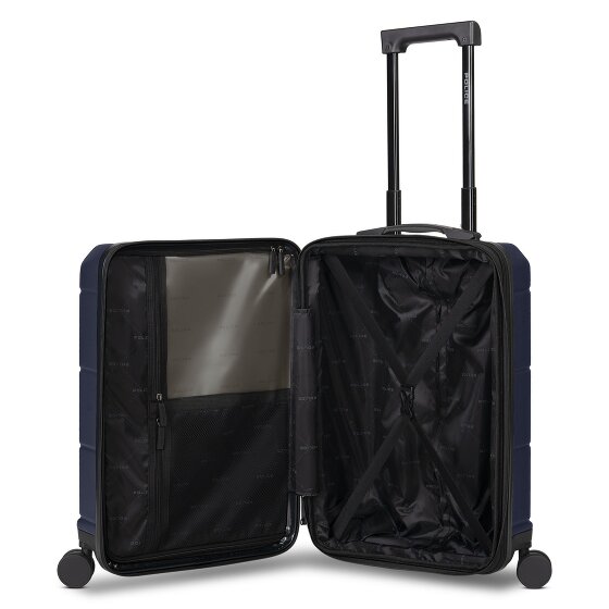 Police London 4 roulettes Trolley de cabine 55 cm Compartiment pour ordinateur portable avec soufflet d'extension