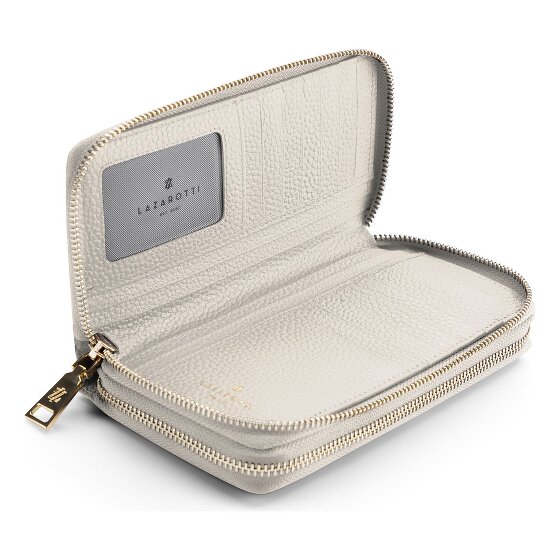 Lazarotti Bologna Leather XL Double Zip-Around Porte-monnaie RFID Cuir 20 cm