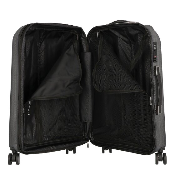 Polestream Moonrock 4 roulettes Set de valises 3 pièces avec soufflet d'extension