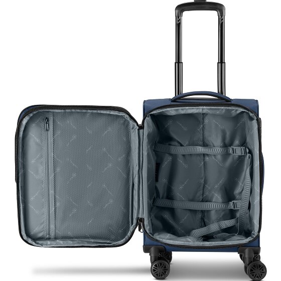bugatti Valencia Soft 4 roues Valise cabine S 55 cm avec soufflet d'extension