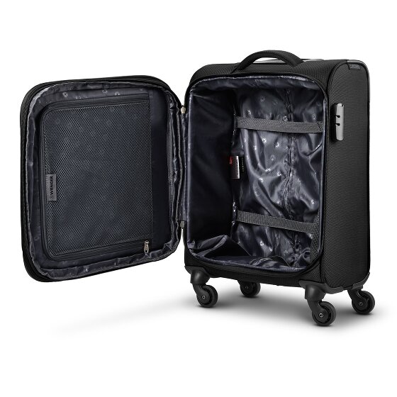 Wenger Beaumont 4 roulettes Trolley de cabine S 54 cm avec soufflet d'extension