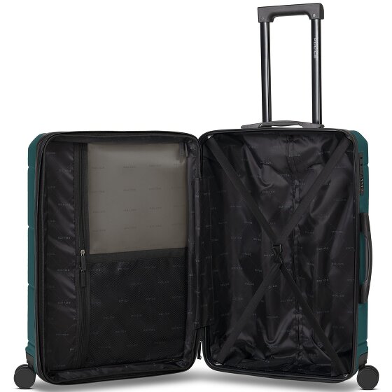 Police London 4 roues Valise cabine 64 cm avec soufflet d'extension