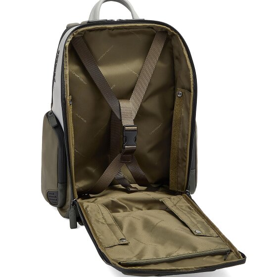 Piquadro Urban Daypack Protection RFID Cuir véritable 46 cm Compartiment ordinateur