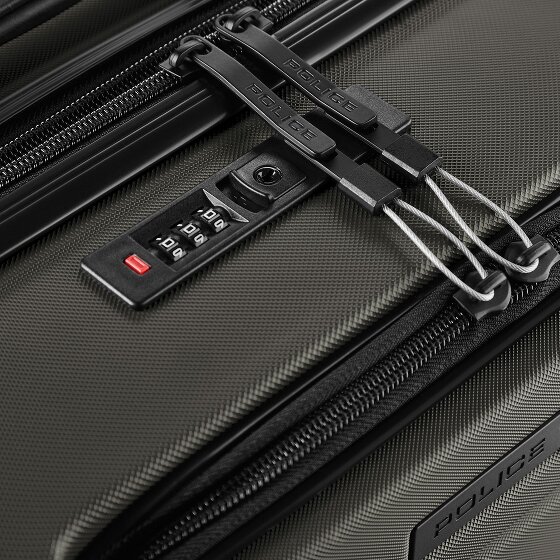 Police London 4 roues Valise cabine 55 cm Compartiment ordinateur '"avec soufflet d''extension"'