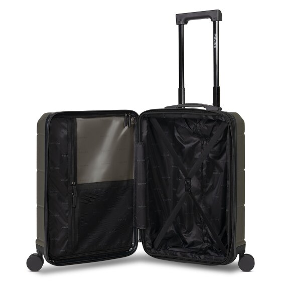 Police London 4 roues Valise cabine 55 cm Compartiment ordinateur avec soufflet d'extension