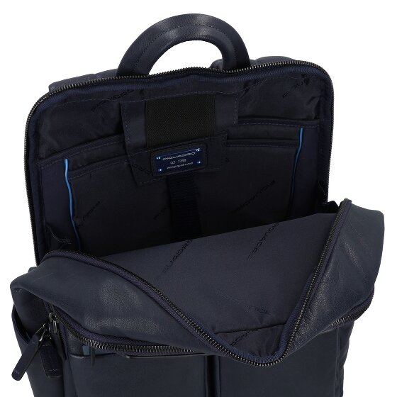 Piquadro Paavo Daypack Cuir véritable 43 cm Compartiment ordinateur