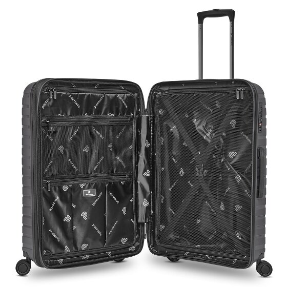 Pactastic Collection 04 THE MEDIUM + 4 roulettes Trolley M 66 cm avec soufflet d'extension