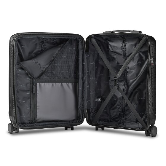 Police New York 4 roues Valise cabine S 54 cm avec soufflet d'extension
