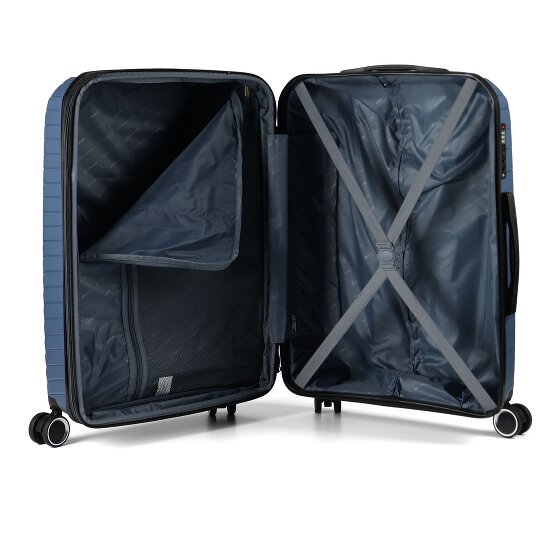 Benzi 5808 4 roulettes Set de valises 3 pièces avec soufflet d'extension