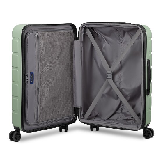 Saxoline Miami 4 roulettes Trolley M 65 cm avec soufflet d'extension