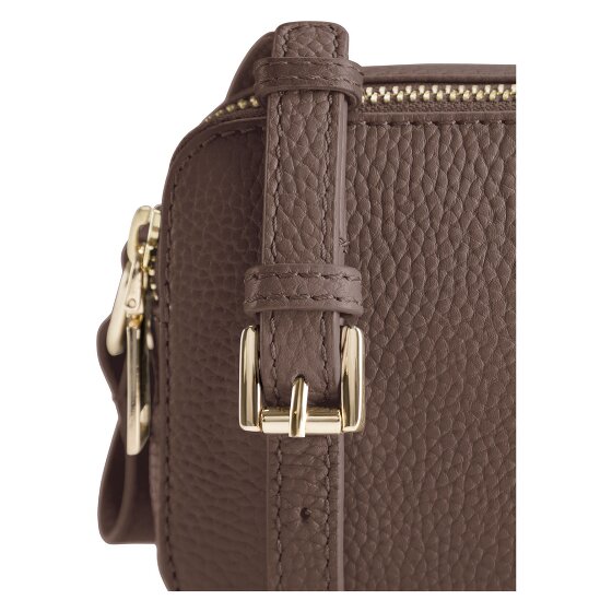 Lazarotti Sac à bandoulière en cuir « Bologna » pour appareil photo, double fermeture éclair, 18 cm