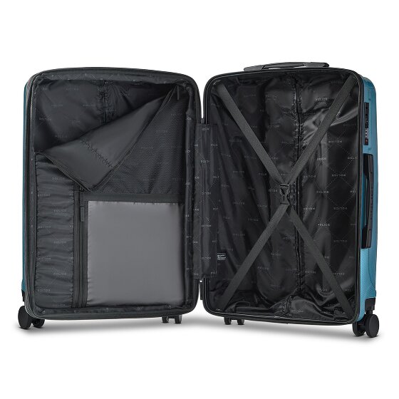 Police New York 4 roues Valise cabine M 62 cm avec soufflet d'extension