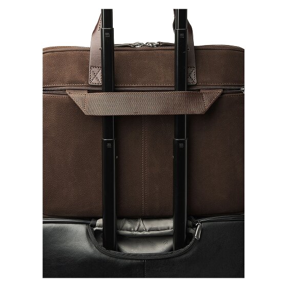 Castelijn & Beerens Nubuck Attaché-case Cuir véritable 41 cm Compartiment ordinateur