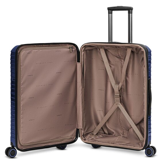Stratic Shine 4 roulettes Set de valises 3 pièces avec soufflet d'extension