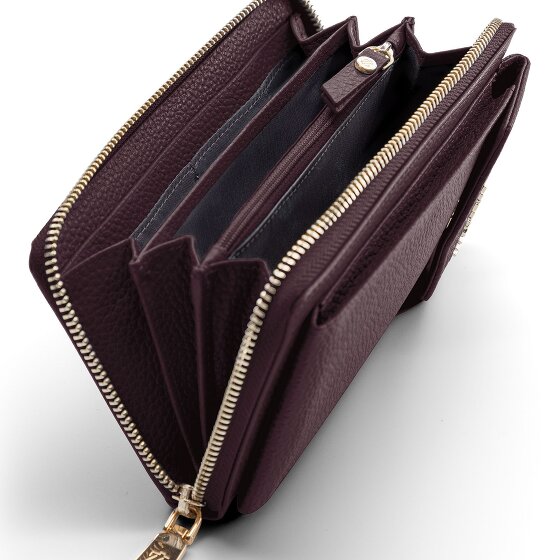 Lazarotti Bologna Leather Zip-Around Porte-monnaie Porte-téléphone en cuir 19 cm