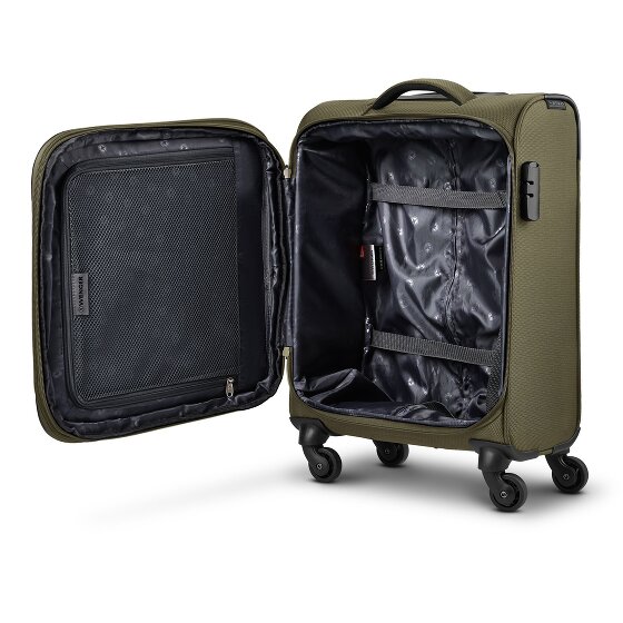 Wenger Beaumont 4 roulettes Trolley de cabine S 54 cm avec soufflet d'extension