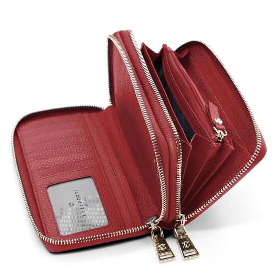 Lazarotti Bologna Leather XL Double Zip-Around Porte-monnaie RFID Cuir 20 cm