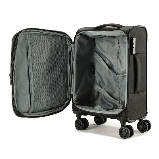 bugatti Valencia Soft 4 roulettes Trolley de cabine S 55 cm avec soufflet d'extension