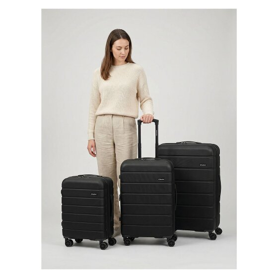Saxoline Miami 4 roulettes Set de valises 3 pièces avec soufflet d'extension