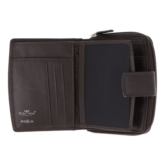 Golden Head Polo Porte-monnaie Protection RFID Cuir véritable 12 cm