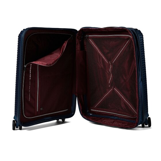 Polestream Paris 4 roulettes Trolley de cabine 55 cm avec soufflet d'extension