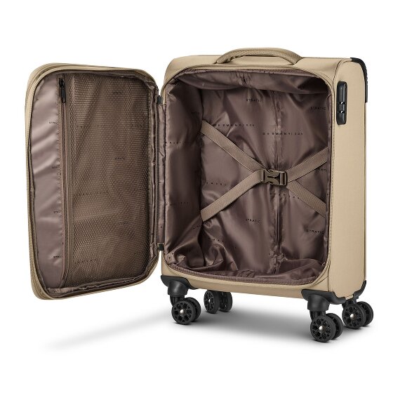 Stratic taska 4 roues Valise cabine S 55 cm avec soufflet d'extension
