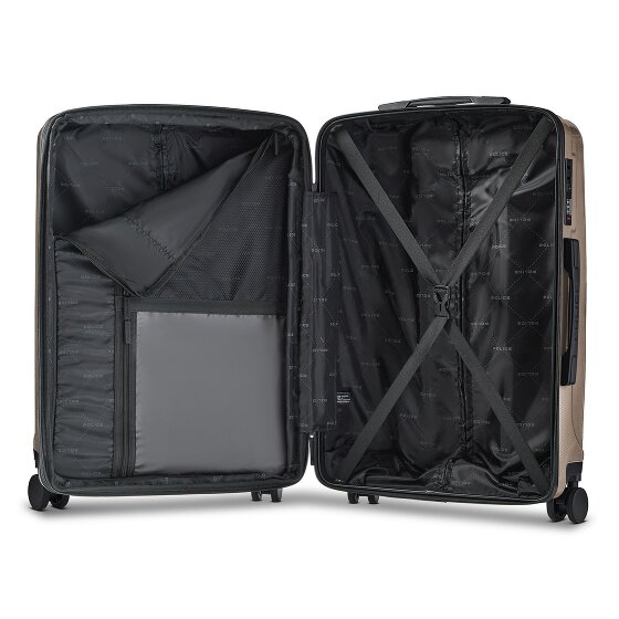 Police New York 4 roues Valise cabine M 62 cm avec soufflet d'extension