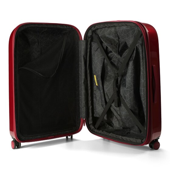 Mandarina Duck Logoduck + Metal 4 roulettes Trolley L 75 cm avec soufflet d'extension