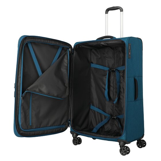 Travelite Kick Off 4 roues Valise cabine L 78 cm avec soufflet d'extension