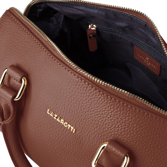 Lazarotti Sac bowling en cuir de Bologne, sac à main, sac à bandoulière, Cuir, 26 cm