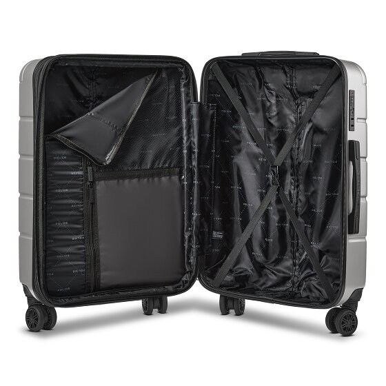 Police Dublin 4 roues Valise cabine M 64 cm avec soufflet d'extension