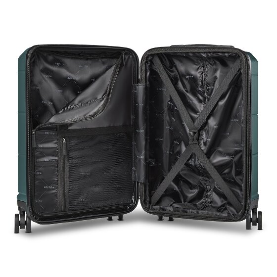 Police London 4 roues Valise cabine 55 cm Compartiment ordinateur avec soufflet d'extension