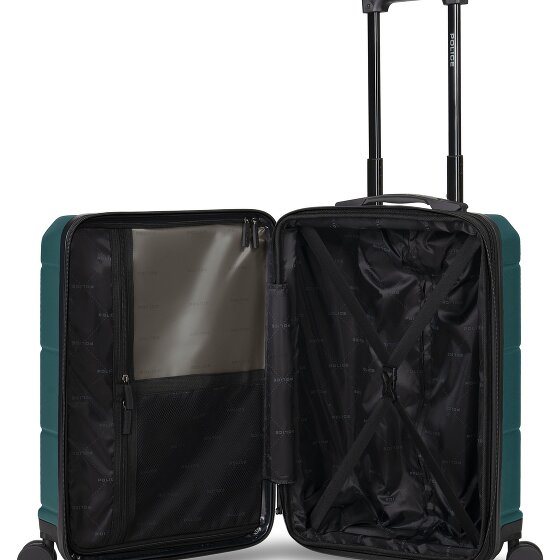 Police London 4 roues Valise cabine 55 cm Compartiment ordinateur avec soufflet d'extension