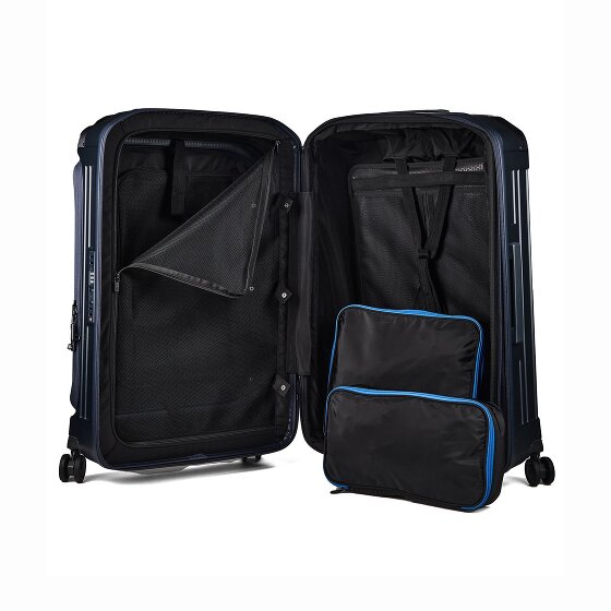 Piquadro PQ-Light 4 roues Valise cabine M 69 cm avec soufflet d'extension