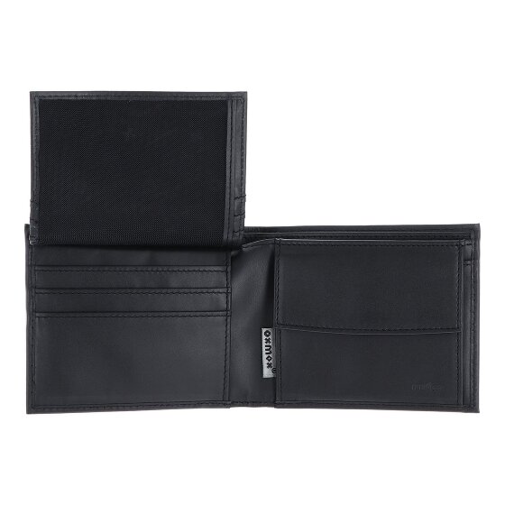oxmox Leather Porte-monnaie Protection RFID Cuir véritable 12 cm