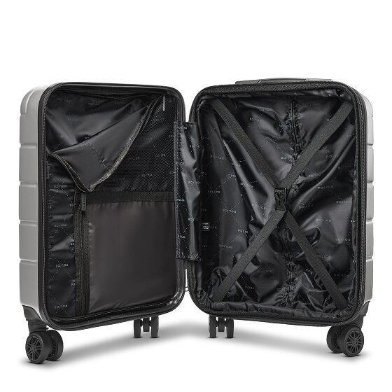 Police Dublin 4 roues Valise cabine S 54 cm Compartiment ordinateur avec soufflet d'extension